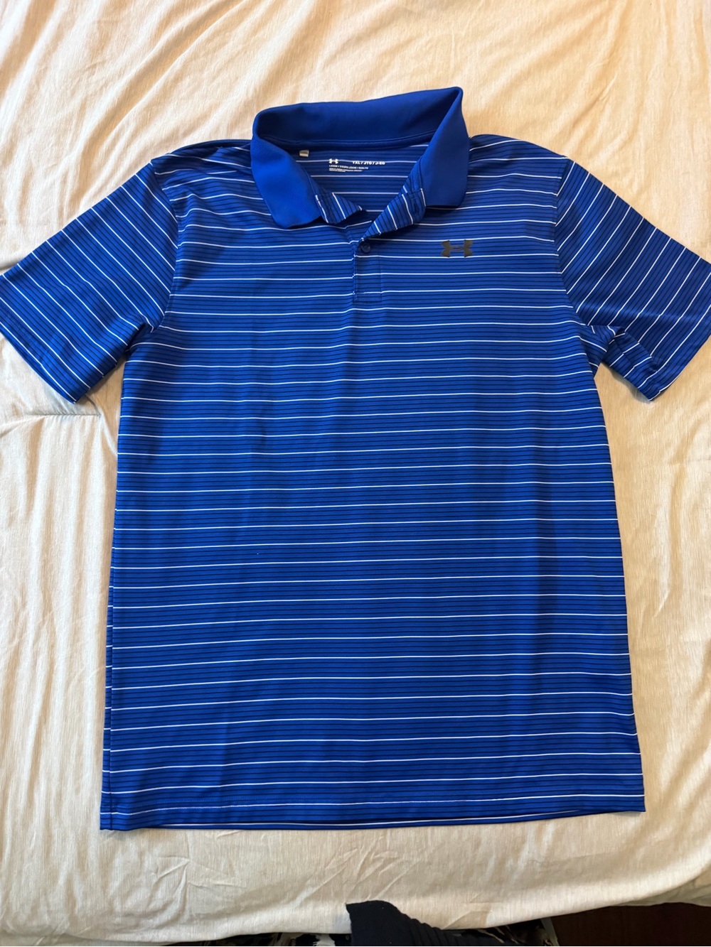 Under Armour Boys' Blue Striped Polo Shirt